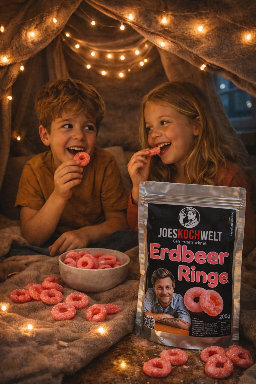 Knusprige Erdbeerringe – Candy neu gedacht (Joeskochwelt)