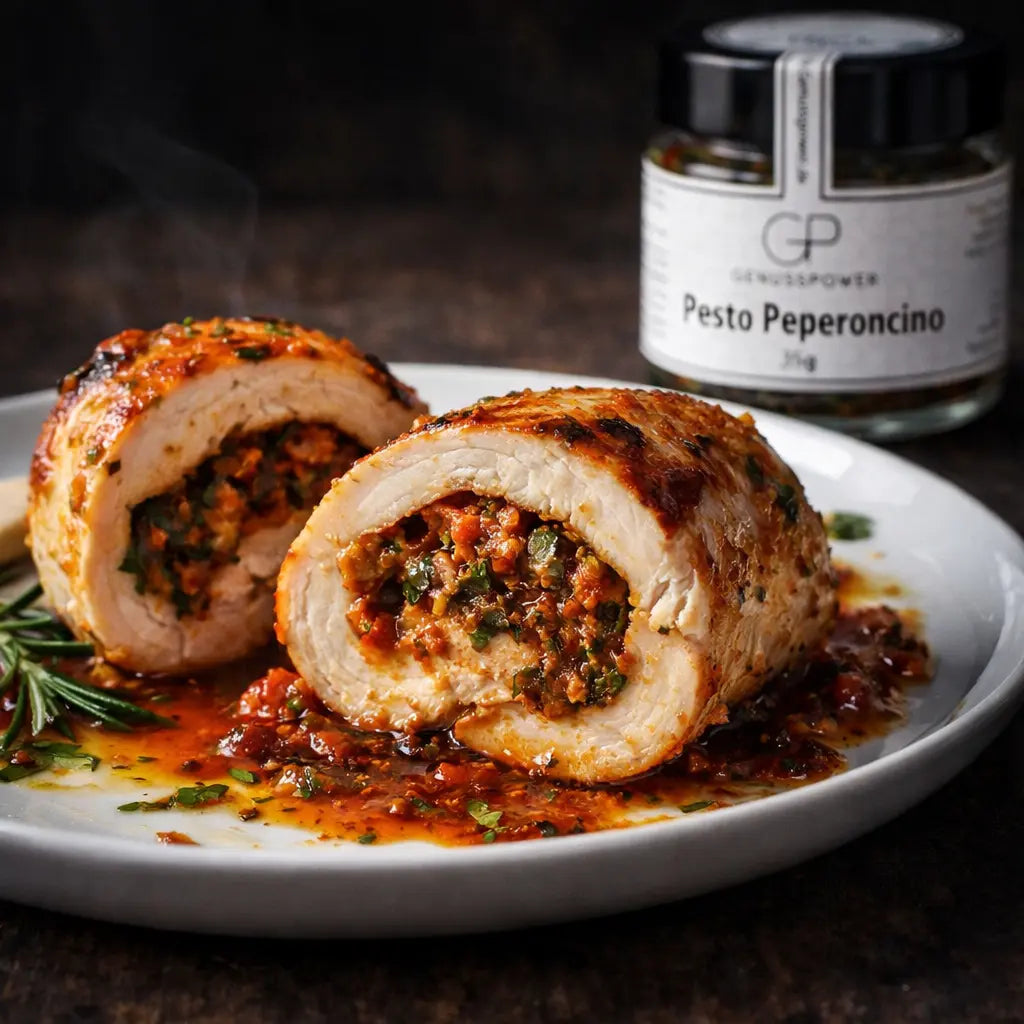 Pesto Peperoncino - Mediterrane Gewürzmischung mit feiner Schärfe