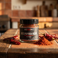 Joe's Paprika Buddy mit getrockneten roten Paprikaschoten und Rauchpaprikapulver
