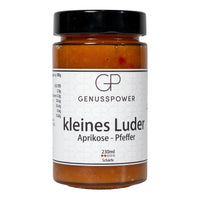 Kleines Luder Aprikose Pfeffer Grillsauce von GenussPower im 230 ml Glas