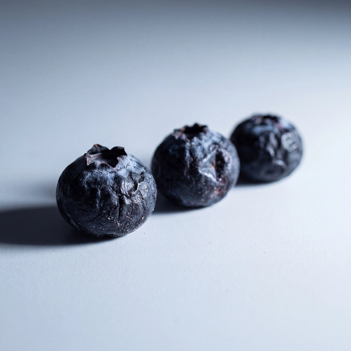 Nahaufnahme: gefriergetrocknete Wild-Heidelbeeren