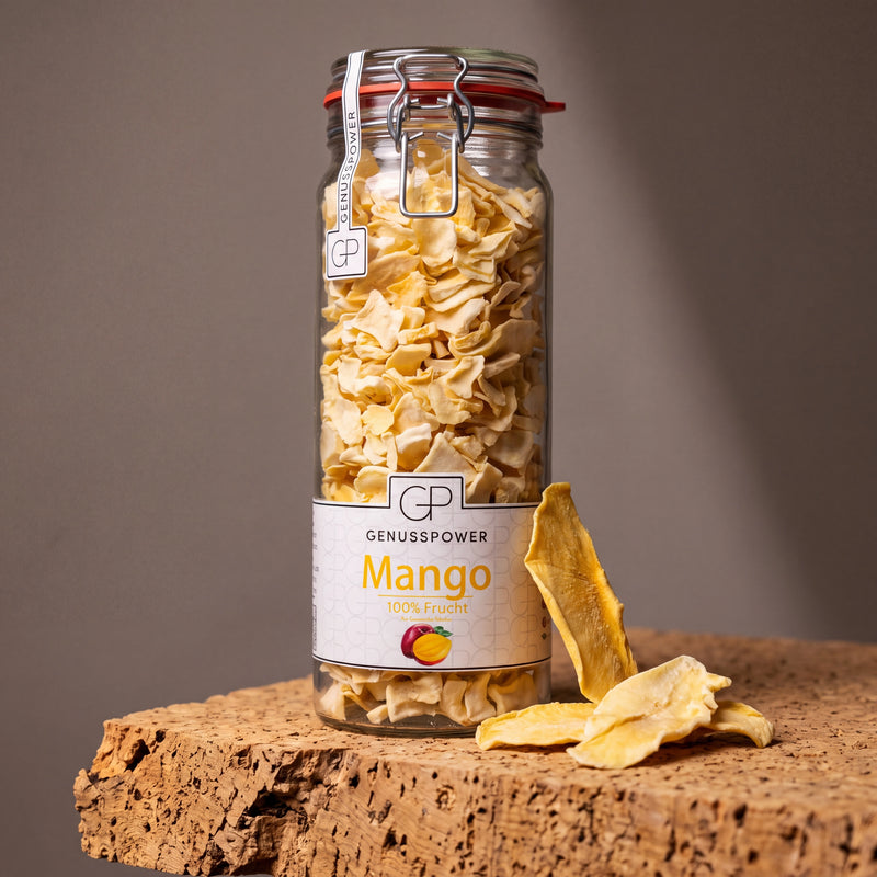 Mango — Sonnenreif süß. Luftig & knusprig.
