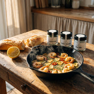 Gambas in Knoblauchöl, Set Landgang