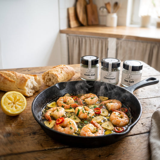 Gambas in Knoblauchöl — Landgang