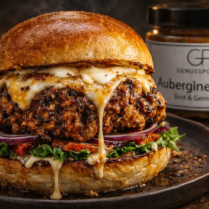Aubergine Nüsse Orientalischer Brotaufstrich mit Tiefe
