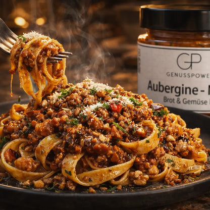 Aubergine Nüsse Orientalischer Brotaufstrich mit Tiefe
