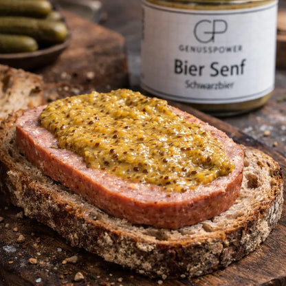 Bier Senf Schwarzbier - Malzig würzig und voller Charakter