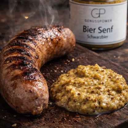 Bier Senf Schwarzbier - Malzig würzig und voller Charakter