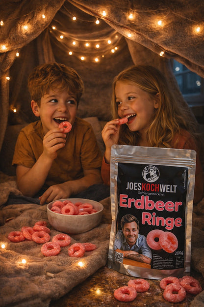 Knusprige Erdbeerringe – Candy neu gedacht (Joeskochwelt)