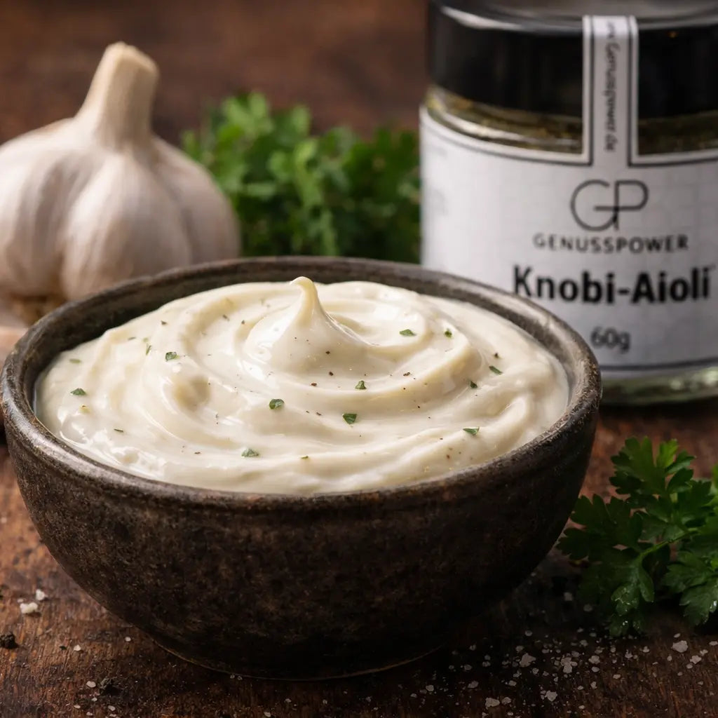 Knobi Aioli - Der intensive Knoblauchgenuss für Dips und Saucen