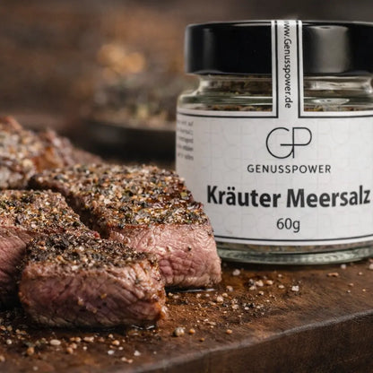 Kräuter Meersalz - Feines Meersalz verfeinert mit aromatischen Kräutern