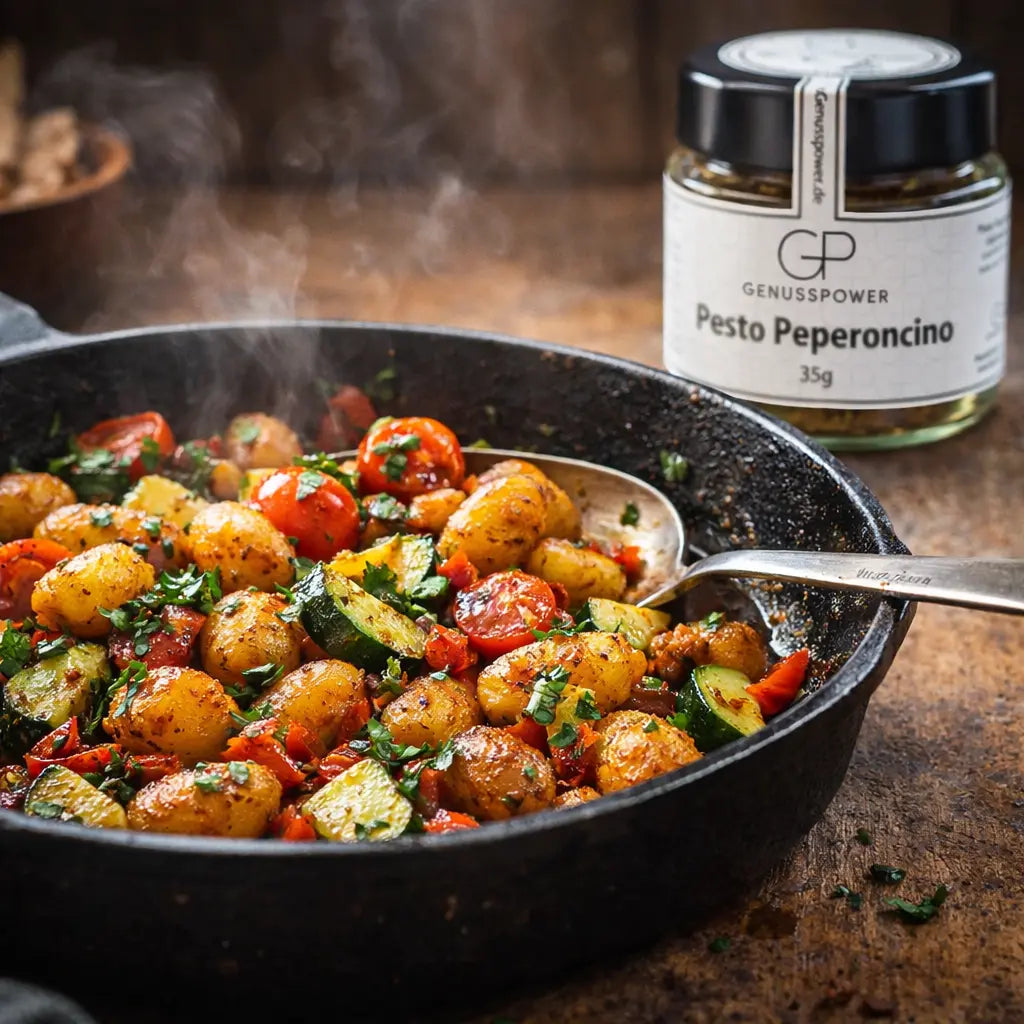 Pesto Peperoncino - Mediterrane Gewürzmischung mit feiner Schärfe