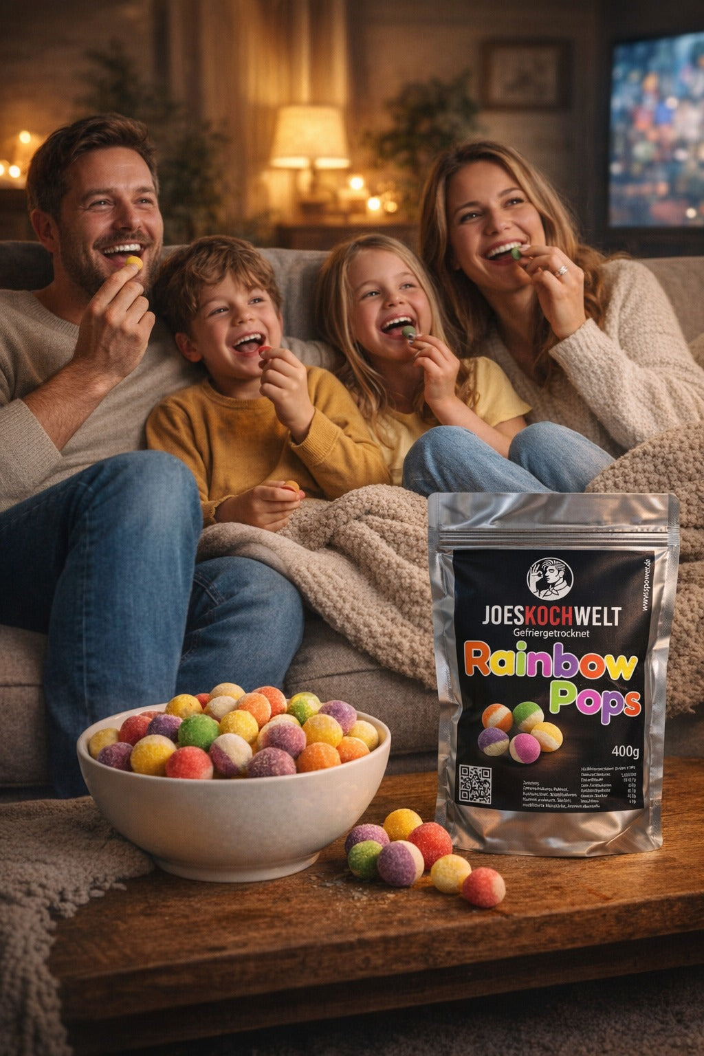 Gefriergetrocknete Rainbow Pops – süß (Joeskochwelt)