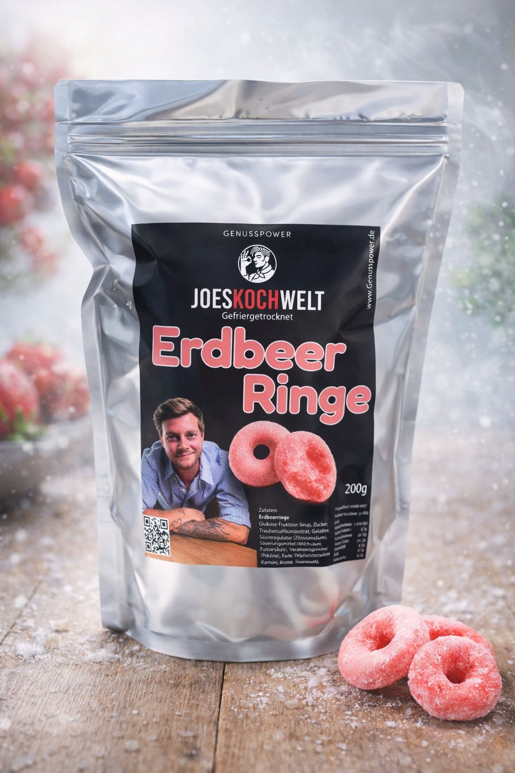 Knusprige Erdbeerringe – Candy neu gedacht (Joeskochwelt)