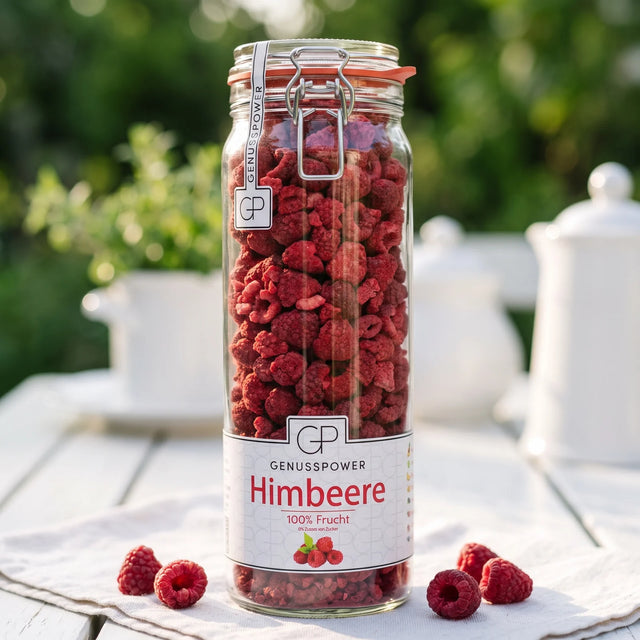 Gefriergetrocknete Himbeeren von Genusspower