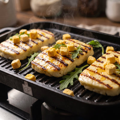 Zum gegrillten Halloumi